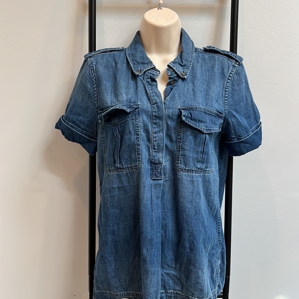 Equipment Femme Rory Chambray Denim Blouse 100% Cotton Women's Size XS - Picture 3 of 10